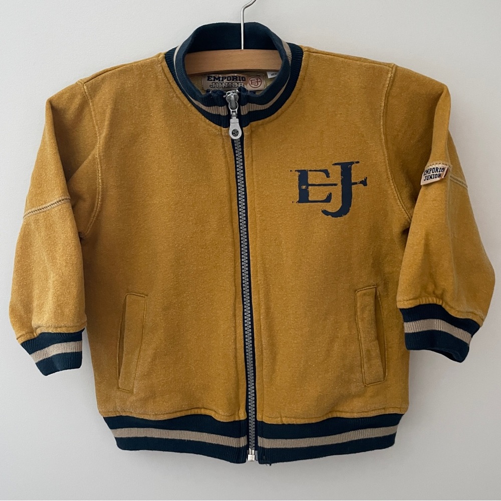 Boys ‘Emporio Junior’ Zip-Up Sweater Jacket